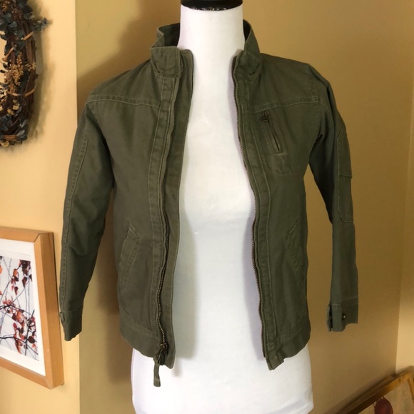 ❌sold❌ Vtg  LL Bean size L 6x/7 Cotton Army Jacket classic rugged preppy - Picture 2 of 13